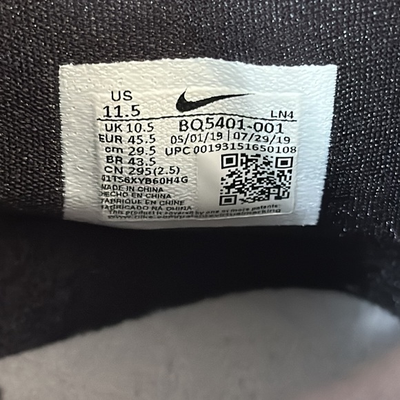 Nike alphadunk basketball sneakers. Size 11.5 Mens. Oreo. - Picture 5 of 6